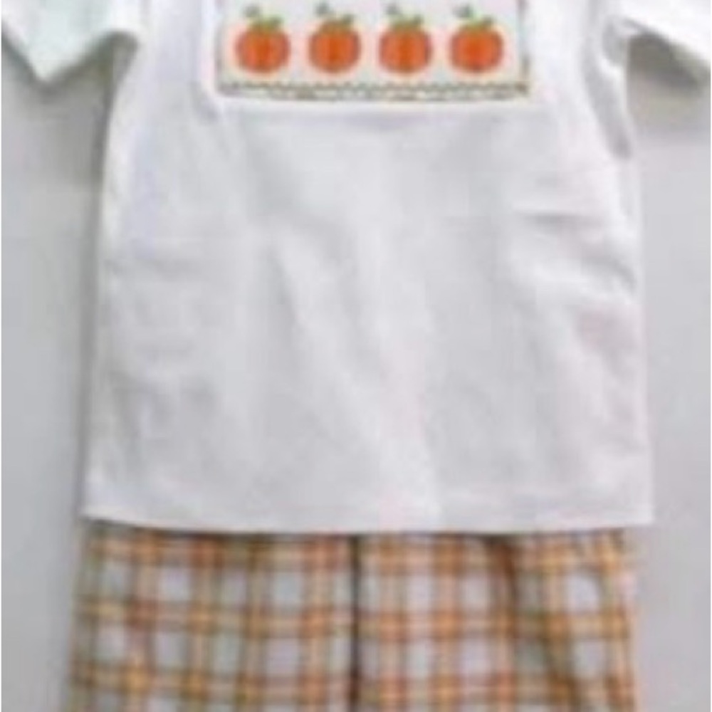 Kids Pumpkin Patch Matching Set - White and Orange